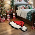 thumbnail image 2 of Luoshdecor Christmas Door Mat,Non Slip Absorbent Rug, Winter Xmas Tree Apple Hat House Shape Plush Mat for Indoor Home Party Decor 19x31 in, 2 of 6
