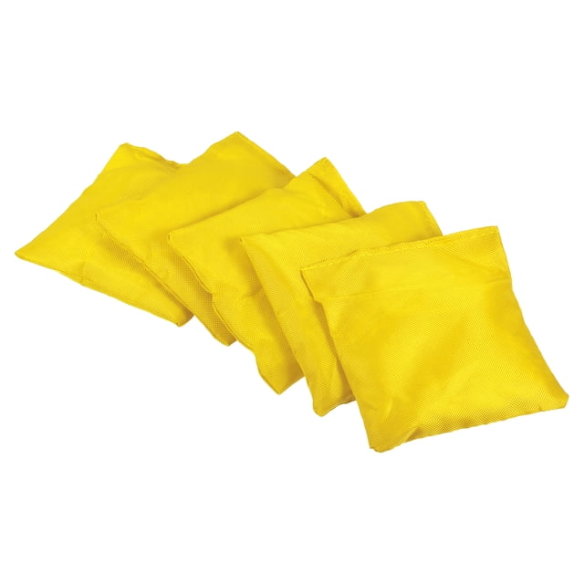 Uxcell Cornhole Bean SandBags Canvas Outdoor Party Hand Tossing Game, Yellow 5 Pack