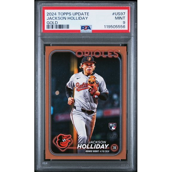 2024 Topps Update JACKSON HOLLIDAY #US97 Gold PSA 9 -1814/2024 - Rookie RC