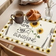 thumbnail image 3 of Farmhouses Sunflowers Placemats Set of 1, You Are My Sunshine Floral Border Non-Slip Place Mats Washable Table Mats for Kitchen Dining Table Decorations Indoor/Outdoor, 3 of 9