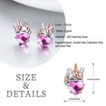 thumbnail image 5 of Coachuhhar Unicorn Earrings for 925 Sterling Silver Small Stud Unicorn Earrings Hypoallergenic Heart Crystal Earrings Cute Animal Earrings Unicorn Jewelry Gifts for Women, 5 of 7