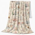 thumbnail image 2 of Nostalgic Camping Scene Floral Trailers S'Mores, Rustic Camping Scene, Warm Flannel Blanket for Cabin and Lodge with Detailed Artwork, Outdoor Lovers Camping Gift, Rustic Home Decor, 2 of 9