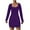 Purple Dresses for Women, variant on ylioge Fall Bodycon Dresses for Women Trendy Square-Neck Long Sleeve Ribbed Knitted Stretchy Slim Fit Solid Comfort Mini Dress