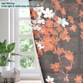 thumbnail image 4 of Deep Red and White Flowers Semi Sheer Curtains for Living Room Bedroom Set of 2 Insulated Window Drapes, 4 of 6