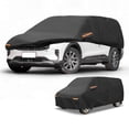 thumbnail image 1 of Funda para auto impermeable para todo clima, protección exterior contra el sol y la lluvia, con tiras reflectantes, negra para Ford Explorer, 1 of 7