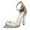Silver, variant on FSJ Women Stylish Pearls High Heel Open Toe Strappy Sandals Chic Ankle Strap Buckle Bridal Pumps Wedding Party Prom Dress Shoes Size 13 Silver