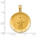 thumbnail image 3 of Finest Gold 14K Yellow Gold Polished & Satin St Jude Thaddeus Medal Hollow Pendant, 3 of 4