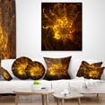 thumbnail image 4 of Designart Golden Fractal Flower in Dark - Floral Throw Pillow - 16x16, 4 of 5