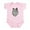 Petal Pink, variant on - Stylized Grey Wolf Infant Bodysuit - Baby Light Bodysuit, Size Newborn - 24 Months
