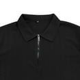 thumbnail image 4 of hoksml Business Casual Shirts for Men, Summer Elasticity Casual Loose Zipper Lapel Short Sleeve Top Solid Color Collared Polos T Shirt Classic Golf Shirts, 4 of 9