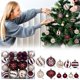 thumbnail image 3 of Juego de 48 adornos navideños en forma de bolas | Decoraciones para el árbol de Navidad | Bolas de plástico para decorar el árbol, 3 of 7