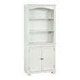 thumbnail image 3 of Furniture of America Lieux 3-Shelf Wood Adult Bookcase with 2-Door, Luminous White, 3 of 8