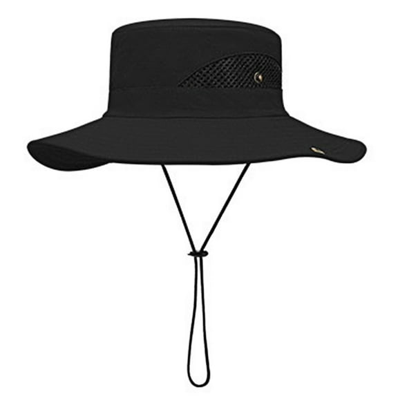 Kripyery Bucket Hat Wide Brim Multi-function Comfortable UV Protection Breathable Cap for Fishing