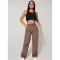 thumbnail image 3 of Pantalón Tipo Cargo Recto Para Mujer Color Café, 3 of 3