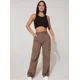 thumbnail image 3 of Pantalón Tipo Cargo Recto Para Mujer Color Café, 3 of 3