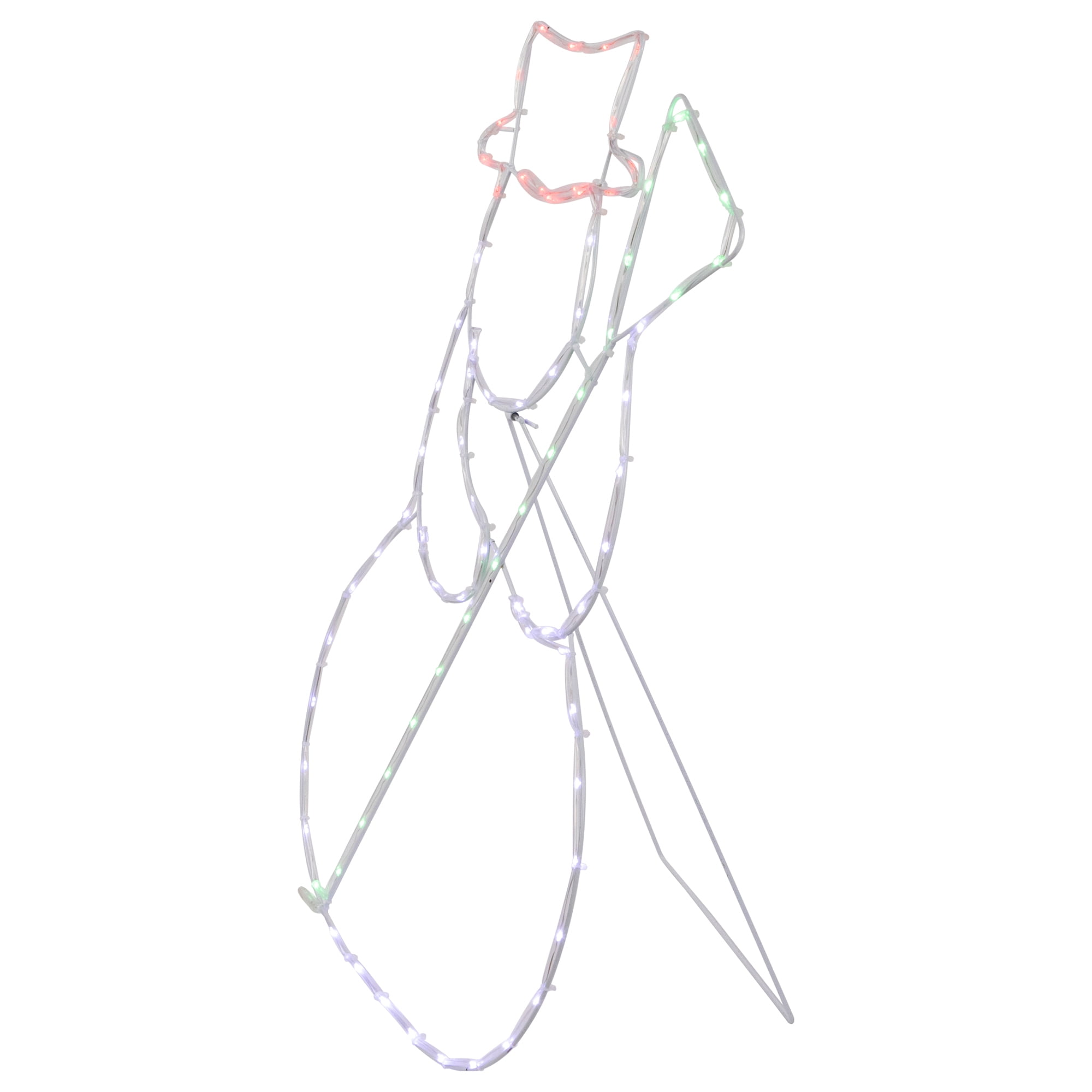 28" Lighted Standing Snowman Silhouette Outdoor Christmas Decor