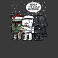thumbnail image 2 of Boy's Star Wars Boba It's Cold Outside  Graphic Tee Charcoal Heather Medium, 2 of 5