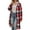 Red, variant on Light Jackets for Women Long Flannel Shirts Fashion Plaid Print Single Breasted Lapel Shacket Lightweight Cothes