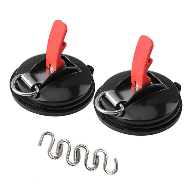 Paquete de 2 anclajes de succión para trabajo pesado anclaje multifunción con ventosa