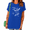 Blue, variant on Grey Women's Casual Dark Retro Lady Goth Bug Insect Graphic Short Sleeve T-Shirt Tops