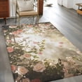 thumbnail image 2 of Spring Rose Area Rugs 4x6 ft Pastoral Romantic Plant Washable Rug Non Slip Indoor Carpet Absorbent Floor Mat for Living Room Bedroom Dining Room, 2 of 9