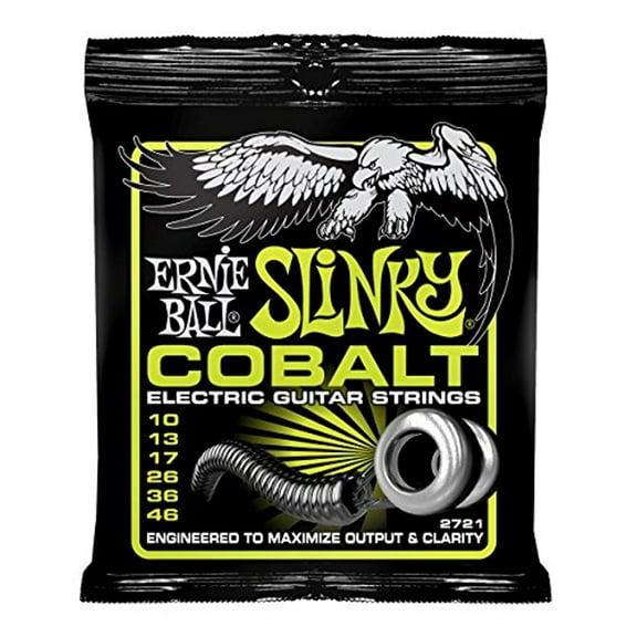 Ernie Ball Electric Guitar Strings with Thumb Picks, Cobalt Regular Slinky Set, .010-.046 Gauge