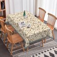 thumbnail image 4 of Nanqianyi Vintage Beige Floral Tablecloth,52x70 Inch,Stain Resistant Waterproof Table Cover for Dining Room Kitchen Party Decor, 4 of 6
