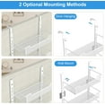 thumbnail image 5 of 12.3" W Narrow Over the Door Pantry Organizer, 6-Tier Over the Door Organizer with Adjustable Basket, Pantry Door Organization for Pantry Kitchen Storage Room Spice Rack, White, 5 of 10