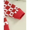 thumbnail image 4 of Toddler Baby Boy Christmas Outfit Long Sleeve Christmas Tree Print Sweatshirt Pants Sets Xmas Holiday Clothes, 4 of 7