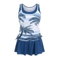 thumbnail image 4 of GEWSEY Women's Built in Bra Tankini Top No Bottom Loose Fit Tank Tops Swimsuits Blue, 5XL, 4 of 8