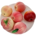 thumbnail image 2 of 8pcs Fake Mixed Peach Collection Artificial Peaches Fruits Home Party Shop Christmas Decoration, 2 of 3