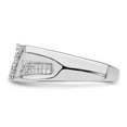 thumbnail image 3 of Auriga 925 Sterling Silver Rhodium Plated Diamond Men's Ring Size- 10, 3 of 6