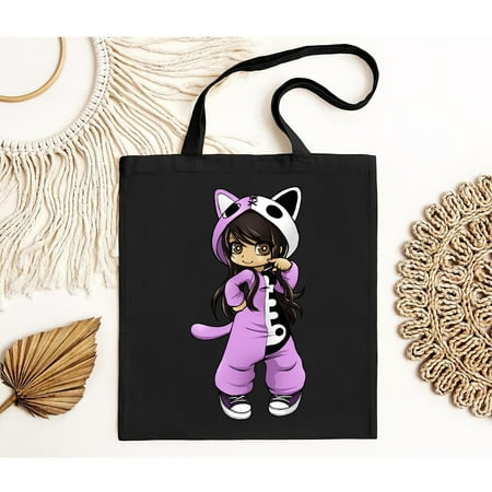 vintage Aphmau T Bag  Meemeows Aphmau cat Bag  Aphmau cat girl Kids Tote Bag  Youtuber Gamers Boys Girls Novelty Bag-TH24163