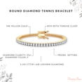 thumbnail image 4 of Femme Luxe 5.00 Carat Lab-Grown Diamond Tennis Bracelet in 14K Yellow Gold in Size-7.25, 4 of 6