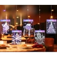 thumbnail image 1 of Luces de cortina 3d de cadena de luces de decoración navideña, blanco cálido USB, 1 of 5