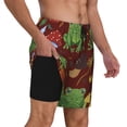 thumbnail image 3 of Daiia Frogs and Mushrooms Mens Swim Trunks Swim Shorts Quick Dry Swim Shorts with Mesh Lining Pockets-Medium, 3 of 9