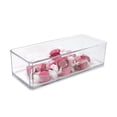 thumbnail image 4 of Isaac Jacobs Clear Acrylic Rectangular Stackable Storage Organizer, (9" L x 3.5" W x 2.5" H) Drawer Tray, Multi-Functional, Bathroom, Kitchen, Home, Office, Desk, Drawers, 4 of 7