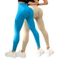 thumbnail image 2 of 2 Pcs Cellulite Leggings for Women Solid Color Pants, 3D Anti Cellulite Leggings for Women, High Waist Push-Up Sculpting Yoga Pants, 2026 New Seamless Scrunch Butt Lift Yoga Royal Blue S, 2 of 3