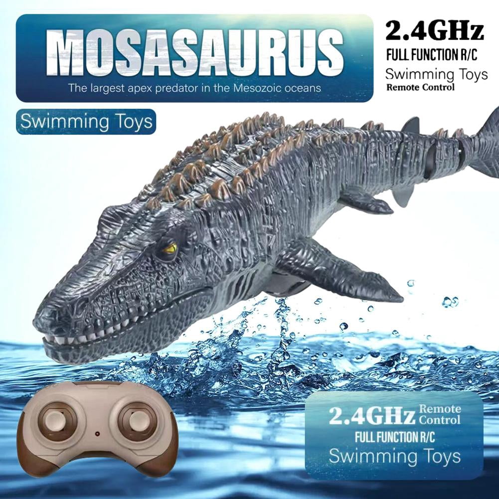 Juguete Impermeable Dinosaurio Acuático RC Mosasaurus | Juguete Piscina Control Remoto | Con Luz Y Vapor De Agua Mosasaurio RC Para Piscina