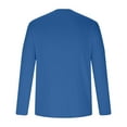 thumbnail image 4 of Mens Sweatshirts Long Sleeved Solid Color Sweatshirt Blue L, 4 of 5