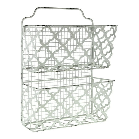 Decor Works Two Tier Decorative Metal Wall Filing Bin File Decor Works Two Tier Decorative Metal Wall Filing Bin File Organizer Magazine Rack