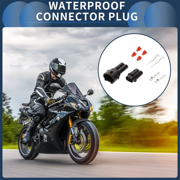 Unique Bargains 2 Pin Waterproof Connector Plug Waterproof Male