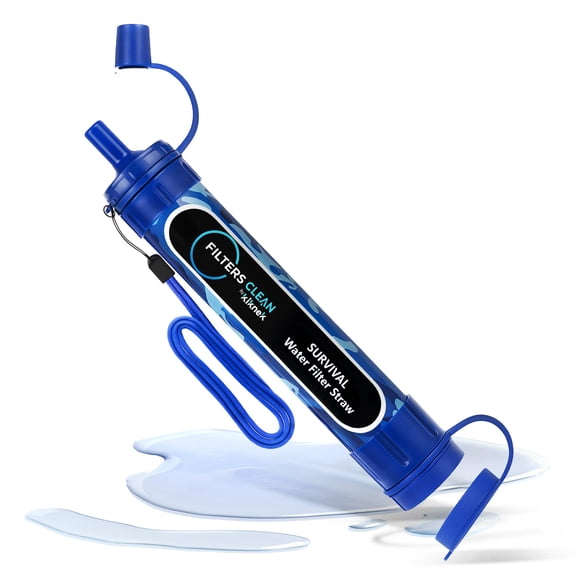 Filters-Clean Survival Water Filter Straw  0.1 Micron Portable Personal Water Filter, 4,000L 1,056 Gallon Capacity  Removes 99.9999% Bacteria & Protozoa  Hiking, Camping & Emergency Preparedness