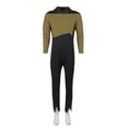 thumbnail image 2 of Disfraz de Star The Next Generation Trek JL Picard, uniformes de la Flota Estelar, mono dorado TNG, disfraz de Halloween ST para hombres, accesorioamarilloMETRO Deng Xun unisex, 2 of 2