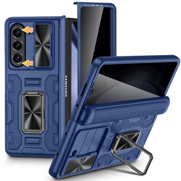 Funda VEGO para Samsung Galaxy Z Fold 5 5G 2023 con Protector de Privacidad Azul