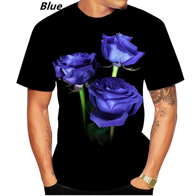T-shirt Mode Simple Design Créatif Imprimé 3D Personnalité Manches Courtes Col Rond Décontracté pour Hommes/femmes