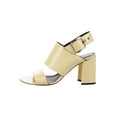 thumbnail image 4 of DRIES VAN NOTEN Yellow Leather sandals Yellow Block Heel Open Toie Dress Pumps (Yellow, 10), 4 of 4