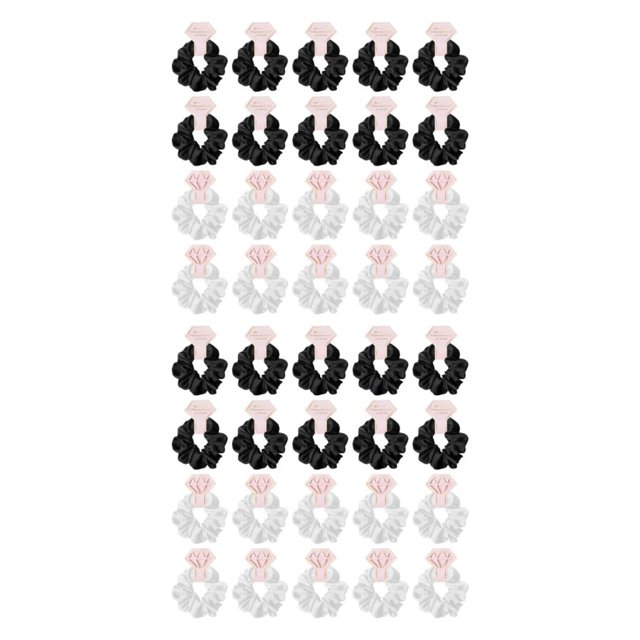 Moyic Paquete de 20 coleteros elásticos de moda para regalos de boda Blanco negro 10-11cm 2Conjunto