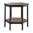 thumbnail image 2 of Steve Silver Ultimo Chocolate Wood Hexagon End Table, 2 of 5