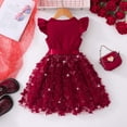 thumbnail image 4 of RTKFRFLM Girls Ruched Dress Summer Flutter Sleeve 3D Butterfly Details Smocked Bodice Cotton A-Line Sundress Kids 3-7Y, 4 of 9